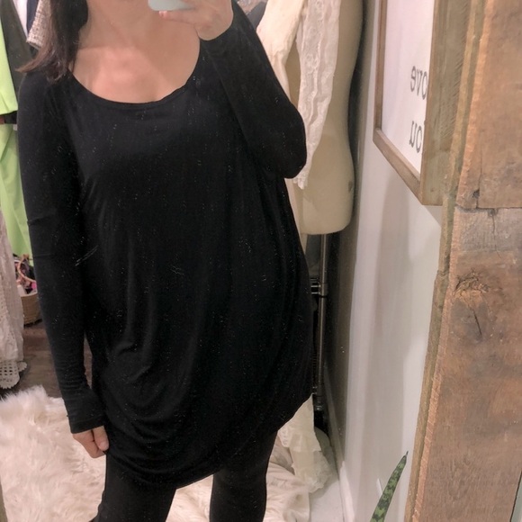 PIKO size medium black tunic top oversized - Picture 1 of 5